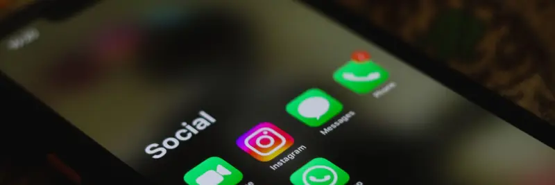 Social media app icons on a smartphone home screen